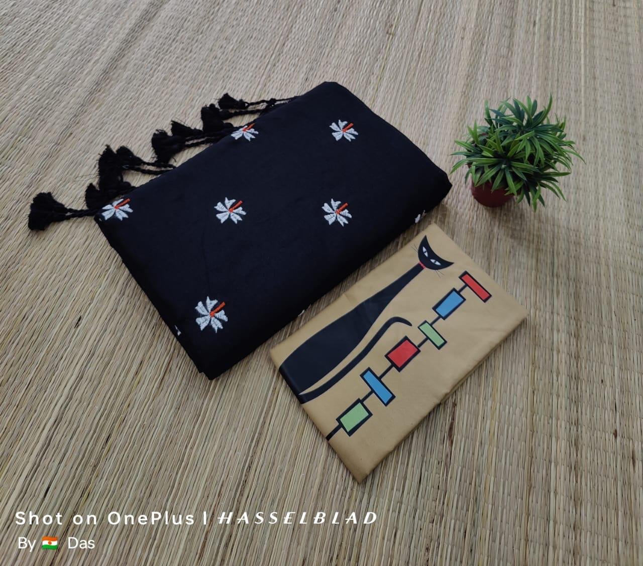 Handloom Best Quality  Khadi by cotton Fool Saree