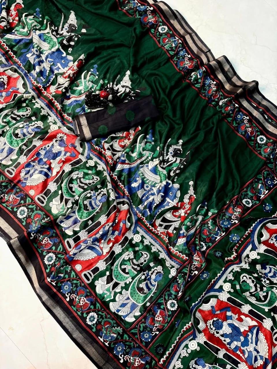 Mul Cotton Kalakari Print Saree